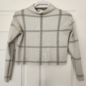 Max Studio White Cropped Sweater Size Extra Small